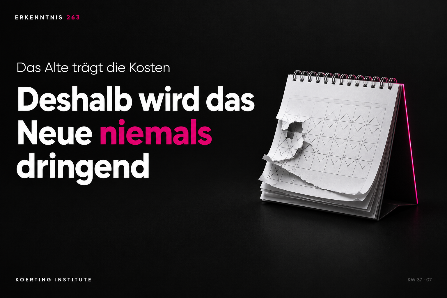 Das Alte zahlt die Rechnungen, das Neue bleibt Hobby