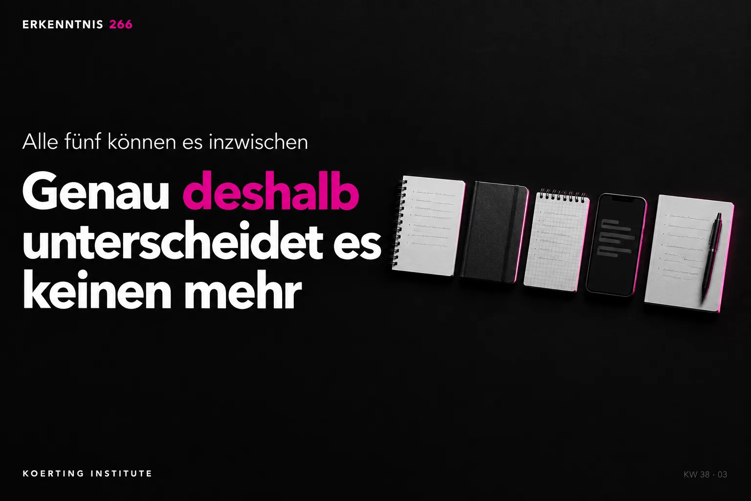 »Übrig bleibt die Frage: warum ausgerechnet du?«