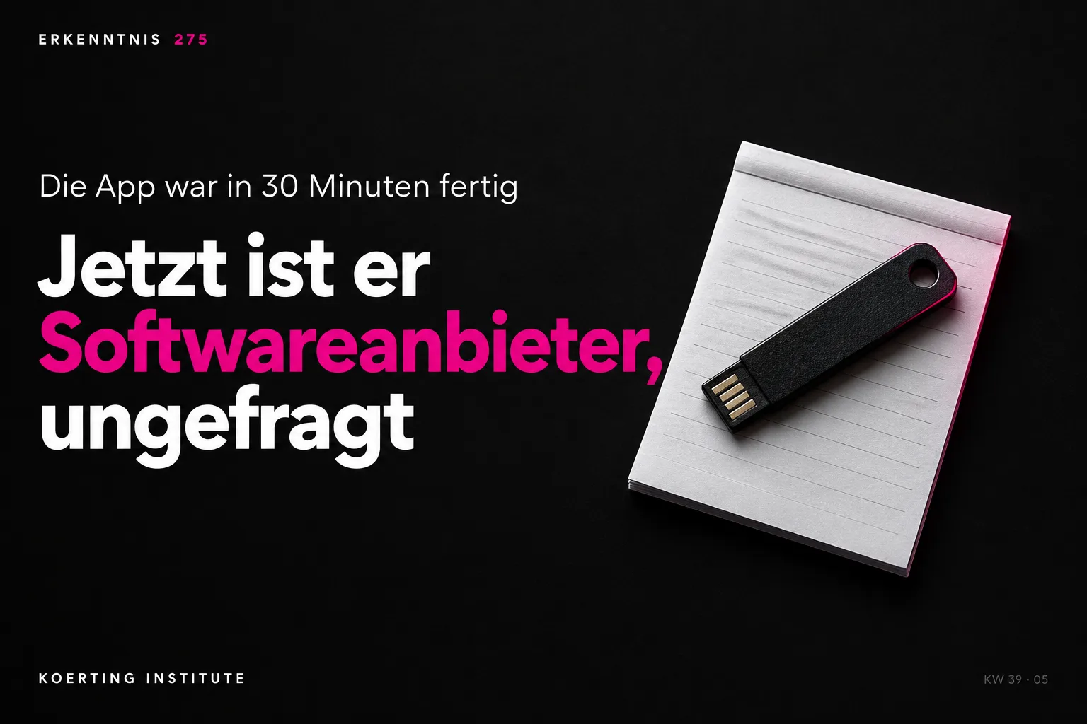 »Dann bin ich ein Softwareanbieter«