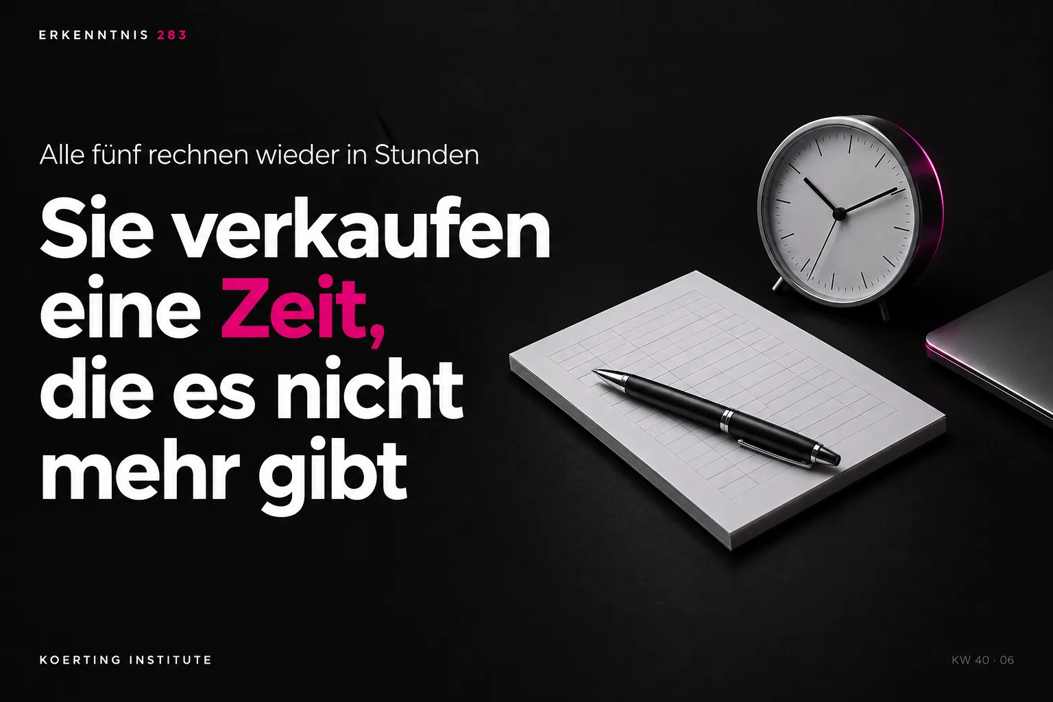 Dein Preis klebt an der Uhr