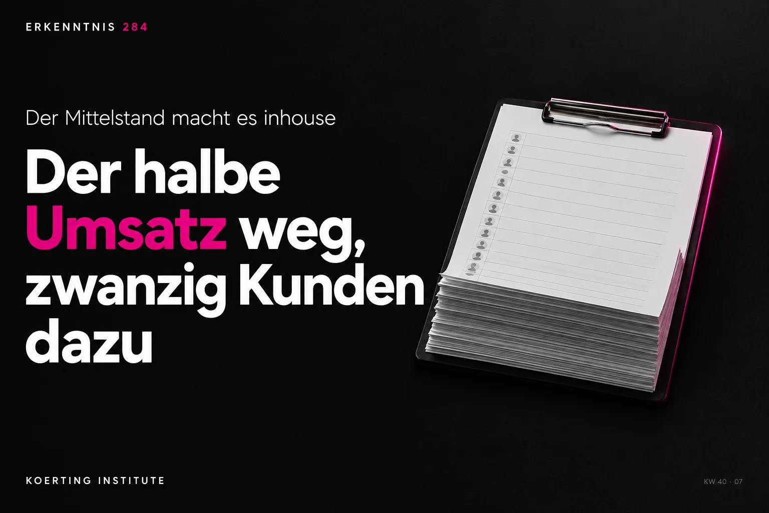 Der Fachmann dazwischen fällt weg