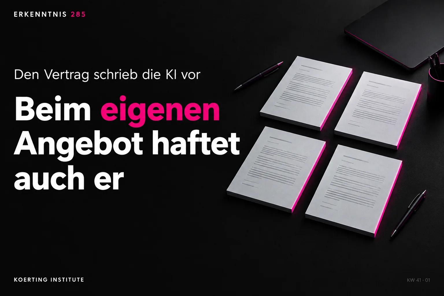 Beim Vertrag holst du den Anwalt, beim Angebot niemanden