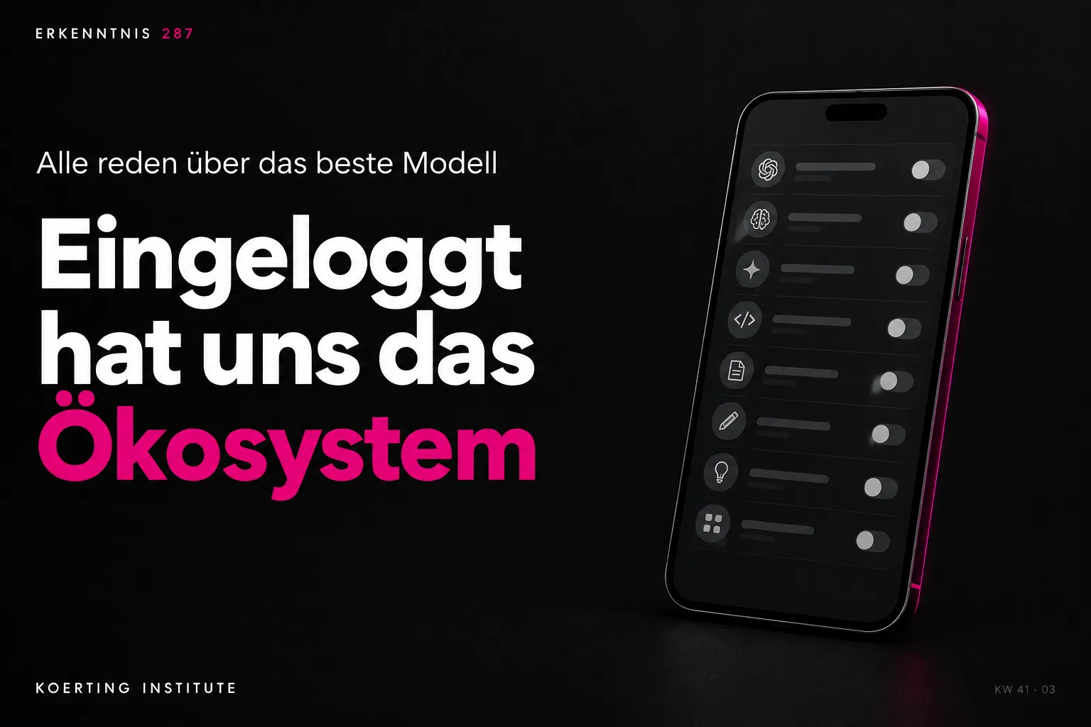 In welches Ökosystem baust du deine Arbeit?