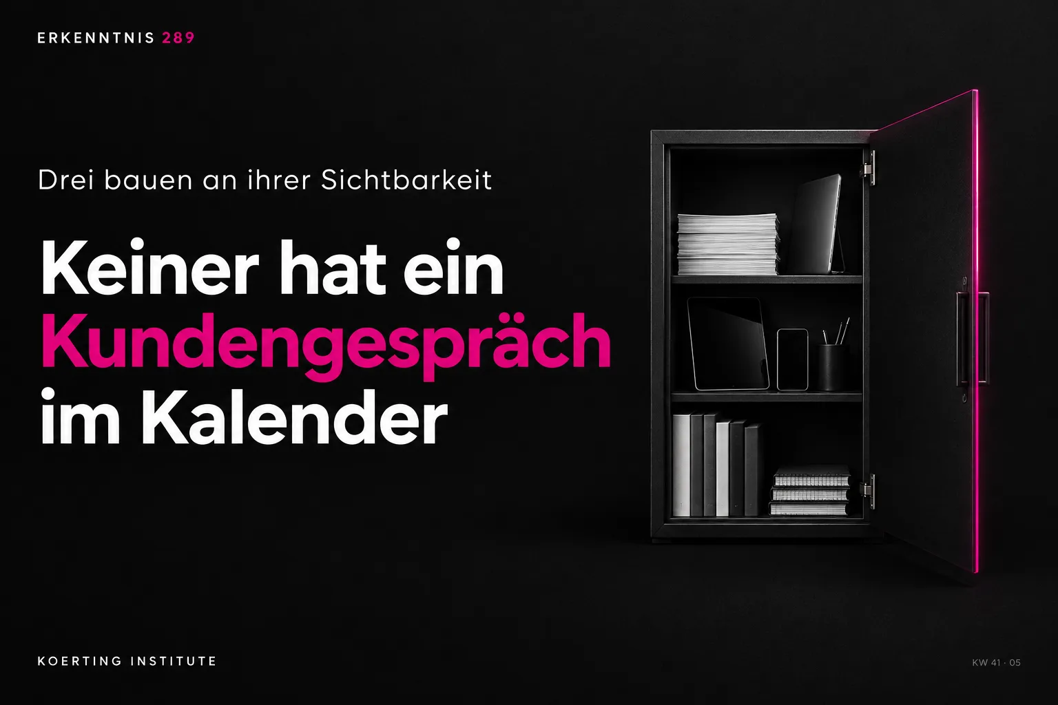 Bei keinem der drei steht ein Kundengespräch im Kalender