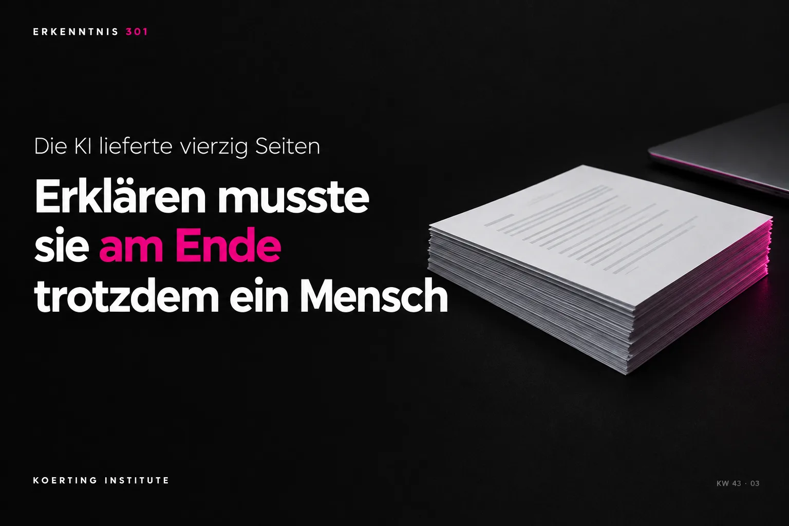 Vierzig Seiten erschlagen den Workshop